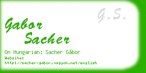 gabor sacher business card